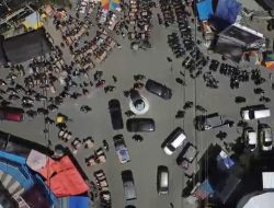 Polisi Gunakan Drone, Pantau Situasi Pasar Manonda dan Palu Plaza Jelang Idul Fitri 2023