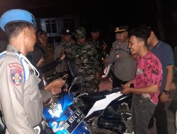 Ciptakan Situasi Kamtibmas yang Aman, Polsek Bajeng bersama Koramil 1409-06 Gelar Operasi Cipkon