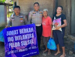Jum’at Berkah, BKO Polda Sulsel Pengamanan Kegiatan KTT ASEAN SUMMIT KE 42 di Labuan Bajo Gelar Bakti Sosial