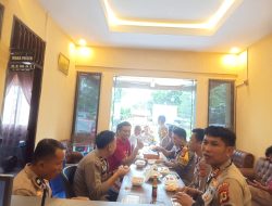 Coffee Morning, Kapolsek Bontonompo Polres Gowa Ajak Personil Peka dengan Lingkungan Tempat Tugasnya