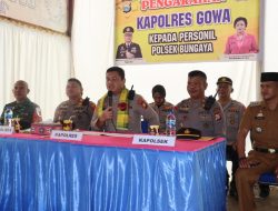 Kapolres Gowa Bersama Ketua Bhayangkari dan PJU Kunker di Dua Polsek