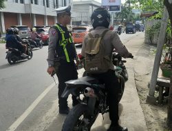 Razia Kendaraan Roda Dua, Kasat Lantas : Jangan Sungkan Laporkan Oknum Kepolisian Yang Melanggar