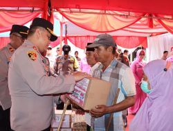 Disela Kunker dan Tatap Muka dengan Personel Polsek, Kapolres Gowa Temui Penyandang Tunanetra Hingga Berbagi Bantuan