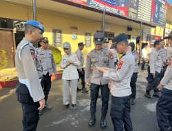 Polres Gowa Gelar Pemeriksaan Sikap Tampang dan Kelengkapan Personil