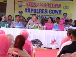Kunjungan Kerja ke Polsek Tinggimoncong, Angaru dan Tari Paduppa Sambut Kedatangan Kapolres Gowa