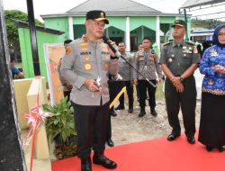 Bulan Bakti Polri Presisi Memperingati Hari Bhayangkara ke-77, Kapolda Sulteng Resmikan Bantuan Fasilitas Air bersih