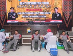 Gelar Donor Darah Hari Bhayangkara ke-77, Polda Sulsel Kumpulkan 422 Kantong Darah