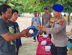 Bakti Presisi Hari Bhayangkara ke-77, Ditpolairud Polda Sulteng Bagikan Alat Tangkap Ikan Tuna