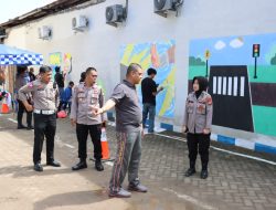 Kapolres Gowa Pantau Pelaksanaan Lomba Mural dalam Rangka HUT Bhayangkara ke-77