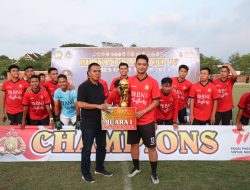 Polda Sulbar FC Keluar Sebagai Juara 1 di Bhayangkara Cup IV Polres Gowa
