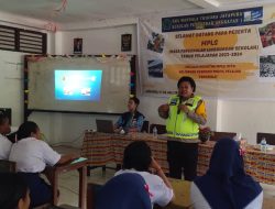 Pelajar Harus Tertib Berlalu Lintas, Sat Lantas Polresta Jayapura Kota Gelar Sosialisasi Ke Sekolah