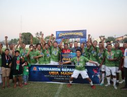 Kapolres Gowa Hadiri Acara Final Turnamen Sepak Bola Usia Madya di Stadion Kalegowa
