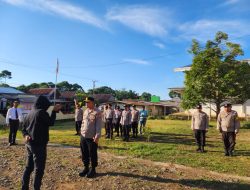 Kapolres Gowa Pimpin Apel Pagi Melalui Zoom Meeting di Polsek Biringbulu