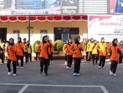 Sambut Hari Jadi Polwan dan HKGB, Polres Gowa Gelar Olahraga Bersama