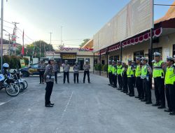 Awali Tugas Pertamanya, Kasatlantas Polres Gowa Pimpin Apel dan Berikan Arahan ke Personel