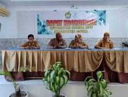 Waka Polsek hadiri Rapat Koordinasi Persiapan HUT Kemerdekaan RI ke-78 di Kecamatan Somba Opu