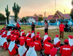 Bersama Danramil Temui Anggota Paskibraka, ini Harapan Kapolsek Bontonompo