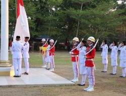 Kapolres Gowa Hadiri Upacara Penurunan Bendera Dalam Rangka HUT Kemerdekaan RI ke-78