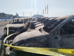 Polisi Lakukan Penyelidikan Kebakaran 12 Unit Mobil di Halaman Kantor DPRP