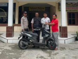 Motor Hasil Hunting Merupakan Curanmor, Polsek Japsel Serahkan Kepada Pemiliknya