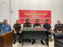 Terkait Kasus Narkotika, Kejari Aceh Timur Terima Dana Denda Subsidair sebesar 1 Milyar
