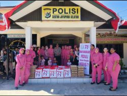 Kapolsek Dan Bhayangkari Ranting Japsel Laksanakan Bakti Sosial Peringati HUT HKGB Ke 71