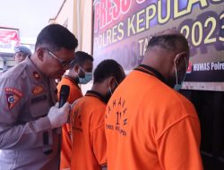 Penangkapan Tersangka Narkotika, Polres Kepulauan Yapen Gelar Konferensi Pers