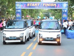 Hari Lalu Lintas Bhayangkara ke-68, Ditlantas Polda Sulteng gelar Parade Mobil Listrik dan Fun Run