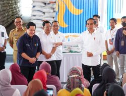 Dampingi Jokowi Cek Gudang Bulog, Erick Pastikan Kesiapan BUMN Salurkan Bantuan