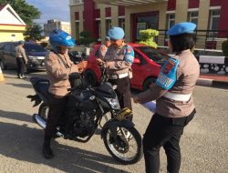 Mendukung Operasi Zebra Tinombala, Bidpropam Polda Sulteng Razia Kendaraan Anggota Polri