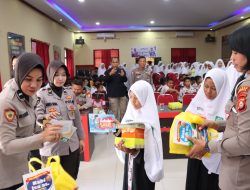 Polres Gowa Berikan Santunan Puluhan Anak Yatim dan Doa Bersama