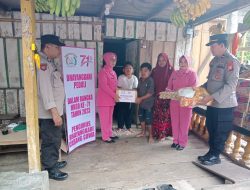Sambut HKGB Ke-71, Bhayangkari Ranting Tinggimoncong Berbagi Bansos ke Warga Prasejahtera