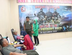 Sambut HUT ke-78 TNI Tahun 2023, Kodim 0808/Blitar Gelar Donor Darah dan Pengobatan Gratis serta Bakti Sosial