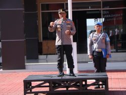 Tingkatkan Kedisiplinan dan Evaluasi Pelaksanaan Tugas Personel, Wakapolda Papua Pimpin Apel Pagi