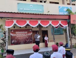 Jadi Pembina Upacara, Anggota Polsek Somba Opu Sosialisasi Stop Bullying