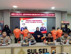 Kapolda Pimpin Konferensi Pers Kasus Pembunuhan Berencana di Kabupaten Gowa
