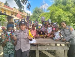 Belajar Membaca dan Menulis Diajarkan Bhabinkamtibmas Dalam Program Gabus