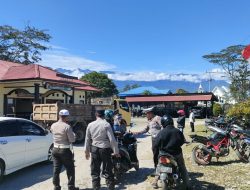 Cegah Kriminalitas, Polsek Wamena Kota Gelar Razia di Jalan Trans Irian Wamena