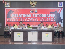 Tingkatkan Kemapuan Jelang Pemilu, Polda Sulsel Gelar Pelatihan Fotografi Bagi Personil Humas