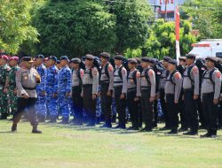 Kapolda Papua Pimpin Apel Gelar Pasukan Operasi Mantap Brata Cartenz 2023-2024