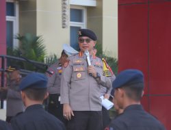 Apel Perdana Satgas OMB Tinombala, Kasatgasopsda: Jaga Netralitas Polri dan Tidak Buat Pelanggaran Sekecil Apapun