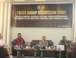 Antisipasi Berita Negatif Jelang Pemilu 2024, Polda Sulteng Gelar FGD