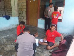 Berikan Pelajaran Wawasan Kebangsaan, Personil Sat Binmas Turun Langsung di Kampung Koya Koso