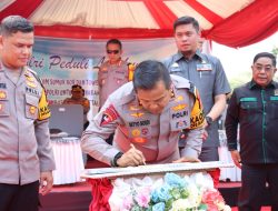 Kapolres Gowa Dampingi Kapolda Sulawesi Selatan dalam Peresmian Bantuan Fasilitas Umum