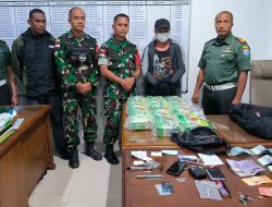 Satgas Pamtas Gagalkan Upaya Penyelundupan 20 Kg Sabu oleh WNA Malaysia