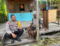 Laksanakan Cooling System, Bhabinkamtibmas Polsek Biak Kota Sampaikan Imbauan Kamtibmas