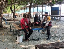 Bripka Steven Bhabinkamtibmas Polair, Berikan Pesan-pesan Kamtibmas Jelang Pemilu 2024