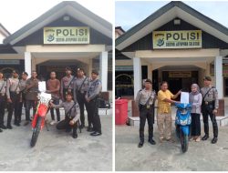 Polsek Jayapura Selatan, Serahkan Satu Unit Motor Kepada Pemiliknya