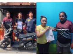 Tim Resmob Numbay Kembalikan Satu Unit Sepeda Motor dan Handphone Kepada Pemiliknya