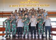 Kunjungan Silaturahmi Kapolres bersama Wakapolres Gowa ke Divisi 3/Kostrad Pakkatto